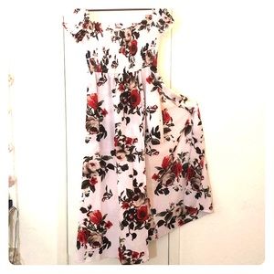 Short Romper with hi-low detail